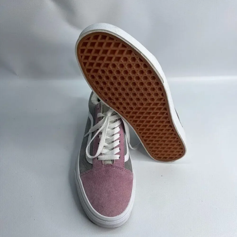 Vans Old Skool Pig Suede Multicolor Sherpa Lined‎ Skate Shoe Mens Size 8.5 / W10